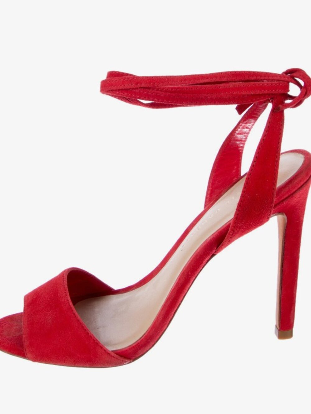 Sexy Red Loeffler Randall Suede Heels Size 6.5 (36.5)